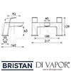 Bristan VERTICO Bath Filler Dimensions
